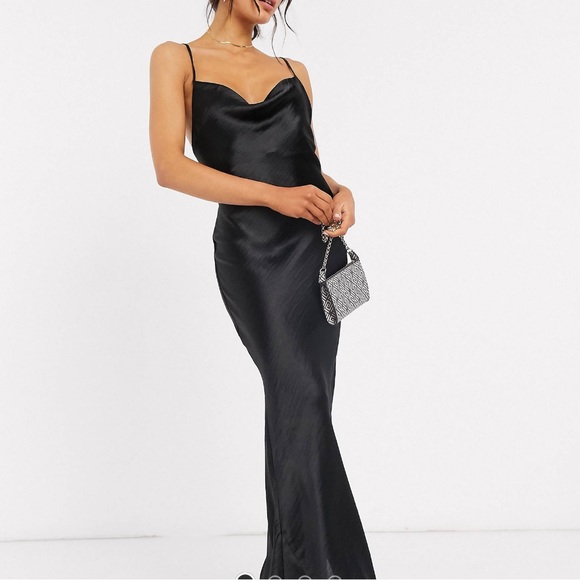 Cami Maxi Slip Dress w Lace Up Back - Picture 1 of 4